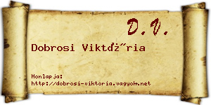 Dobrosi Viktória névjegykártya