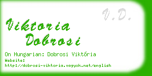 viktoria dobrosi business card