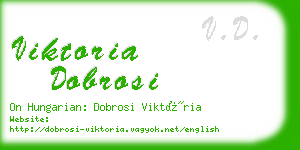 viktoria dobrosi business card